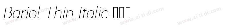 Bariol Thin Italic字体转换